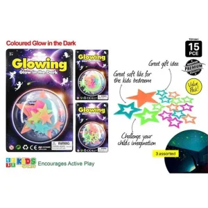 15pce Space Glow in the Dark (Colours)
