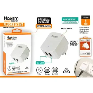 1pce 2 x USB AC Charger 2.1A 5V