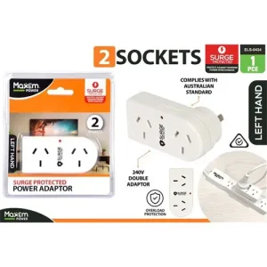 1pce 2xSocket Adaptor-Surge - Left