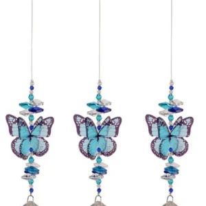 25cm Butterfly Crystal Suncatcher