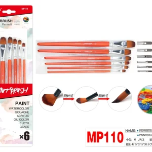 6pcs Paint Brushes Set #2,4,6,8,10,12
