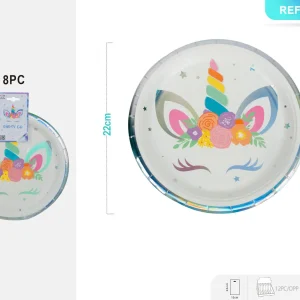 9 inch unicorn paper plate 6pcs