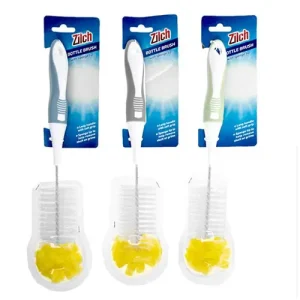 Bottle Brush with Sponge Tip 3 Asstd Cols