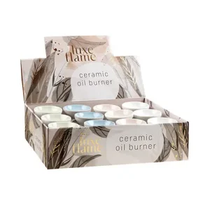 Ceramic Oil Burner 9x9x9.5cm 4 Asst Cols