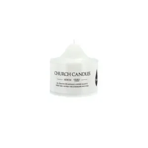Church Candle Pillar 9x9cm White