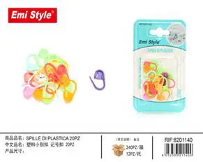 Colourful Plastic Knitting Stitch Marker Clips 20pcs