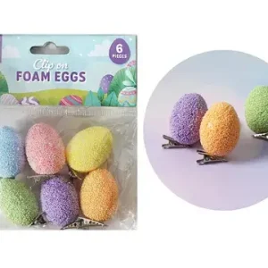 Easter Decor Eggs with Clip 6pk