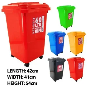 Garbage Wheelie Bin 60L