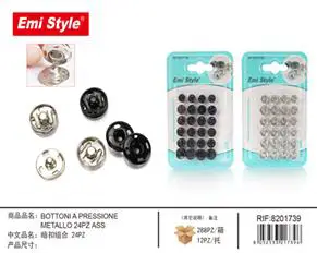 Snap Button Fasteners 24pcs