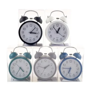 Twin Bell Alarm Clock Assorted Colours