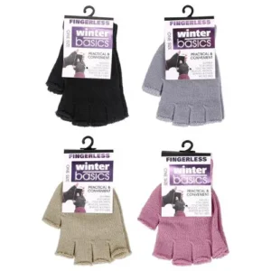Winter Gloves Girls Fingerless Basic