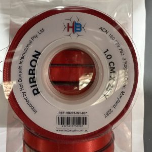 HB275-W1-007 Red Satin Ribbon 1CM x 23MTR