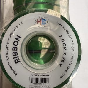 HB275-W2-014 Green Satin Ribbon 2CM x 23MTR